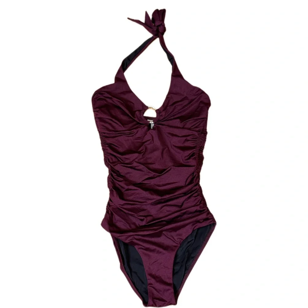 Heidi Klein Halter One Piece Swimsuit